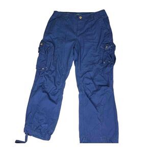 Ralph Lauren Vintage‎ Womens Navy Blue Cargo Pants Size 10 Y2K Lightweight